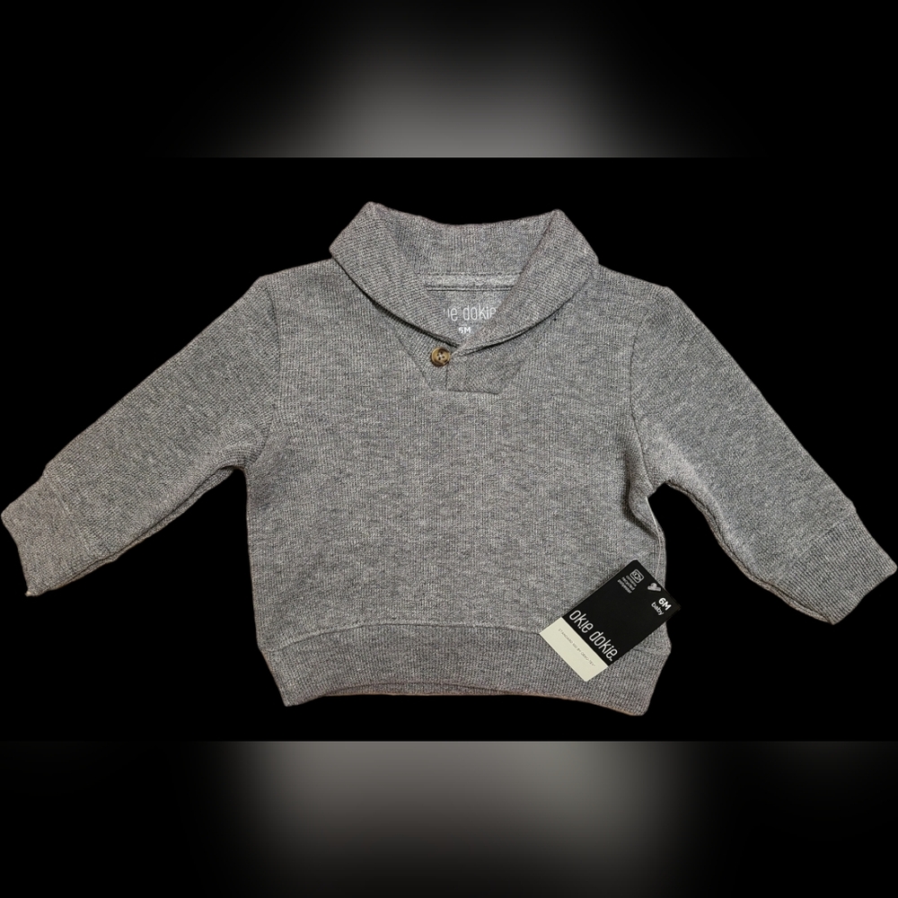 NWT Okie dokie size 6m gray sweater
